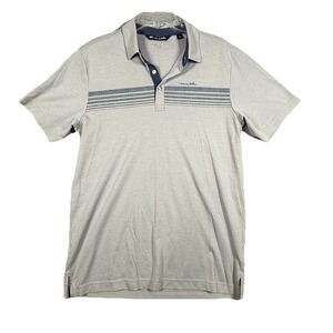 Travis Mathew Polo Shirt Medium Gray Short‎ Sleeve Golf Golfing Casual Men's